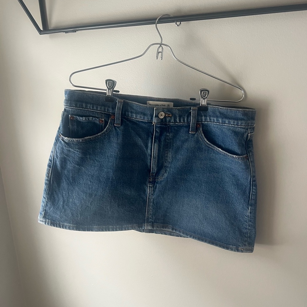 Abercrombie Dark Blue Denim Mini Skirt